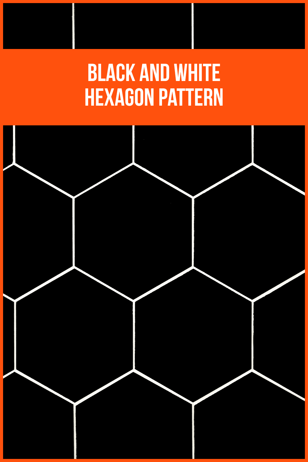 White large hexagons on a black background.