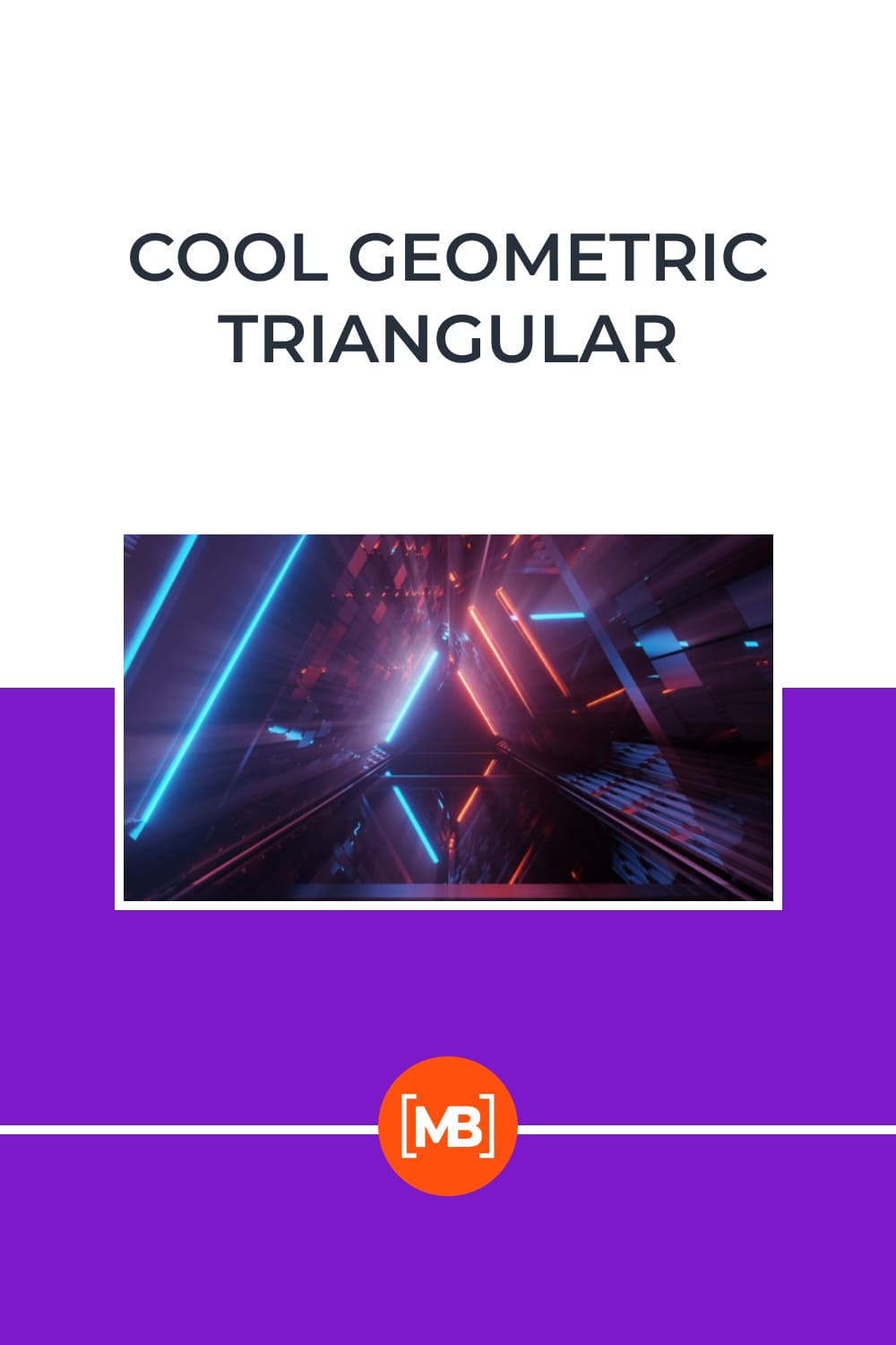 Cool geometric triangular figure in a neon laser light - great for background.