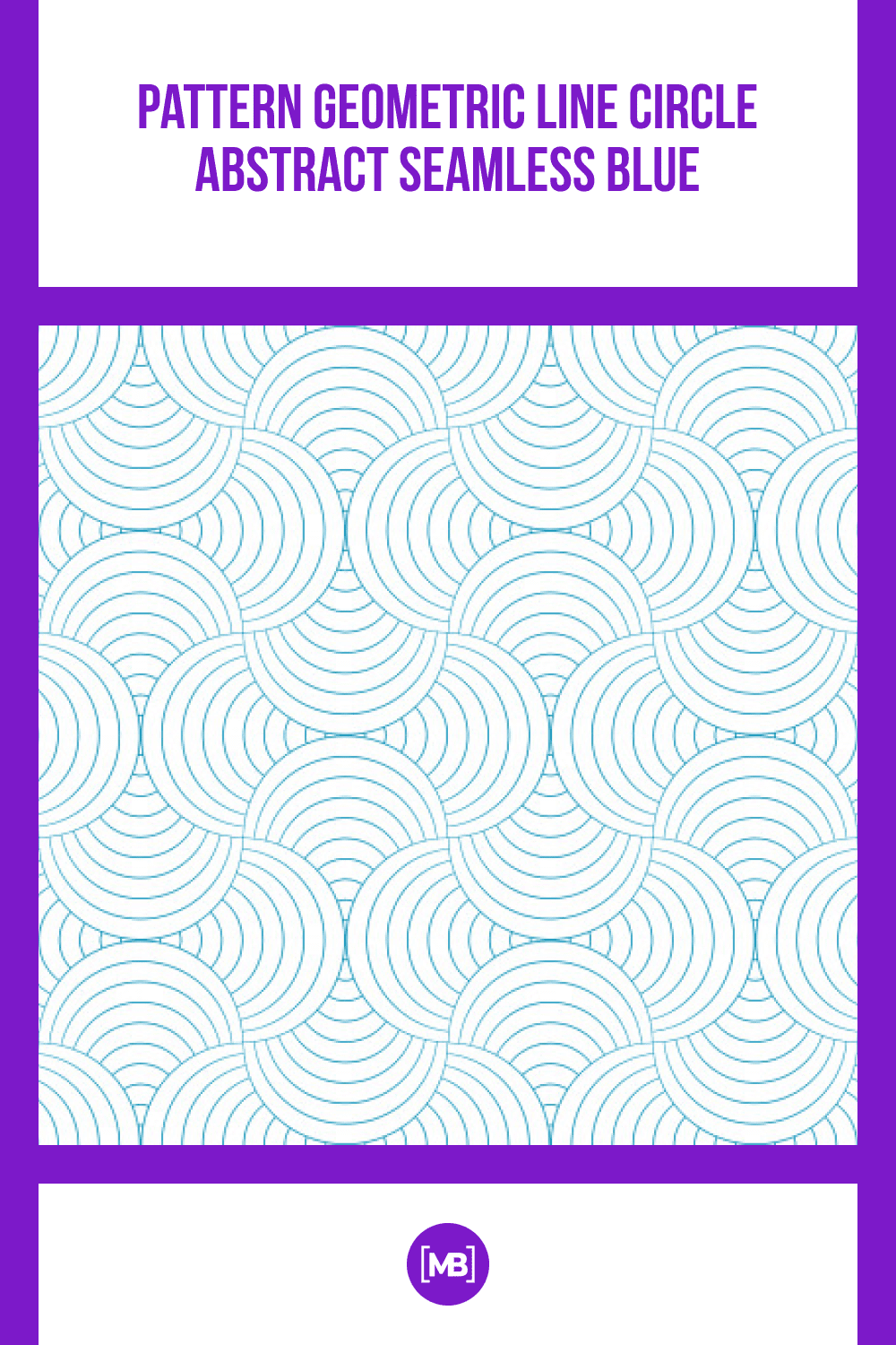 Pattern geometric line circle abstract seamless blue.