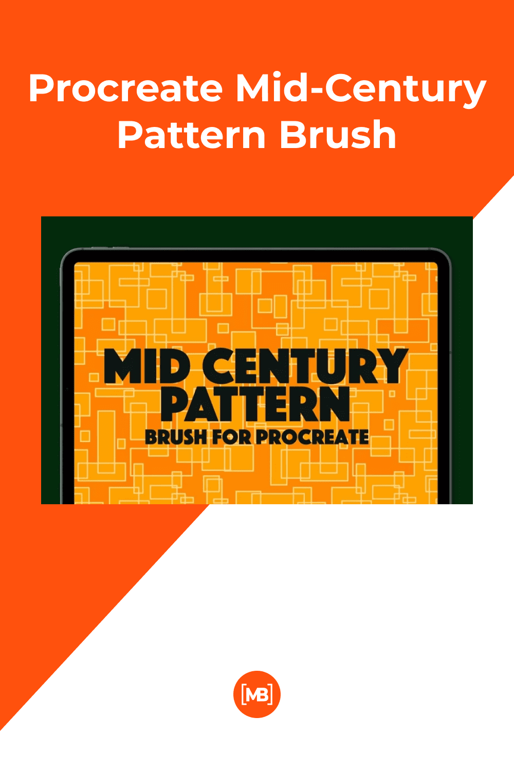 Procreate Mid-Century Pattern Brush.
