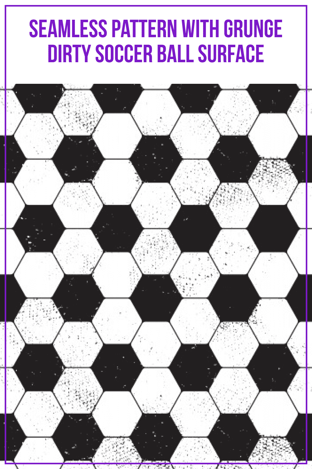 Seamless Pattern with Grunge Dirty Soccer Ball Surface.