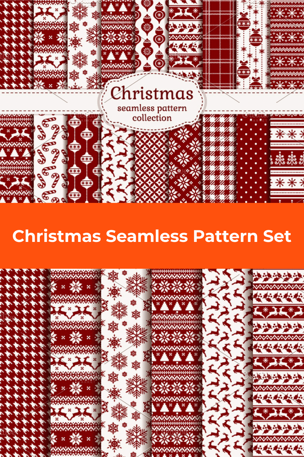 Christmas Seamless Pattern Set.