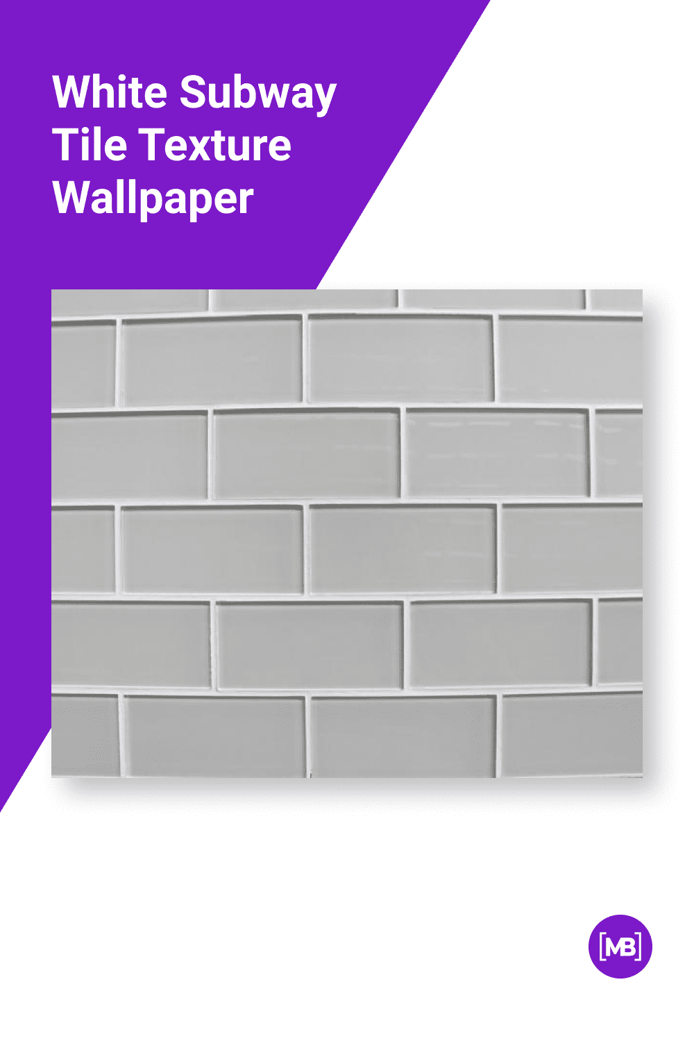 White subway tile texture wallpaper.
