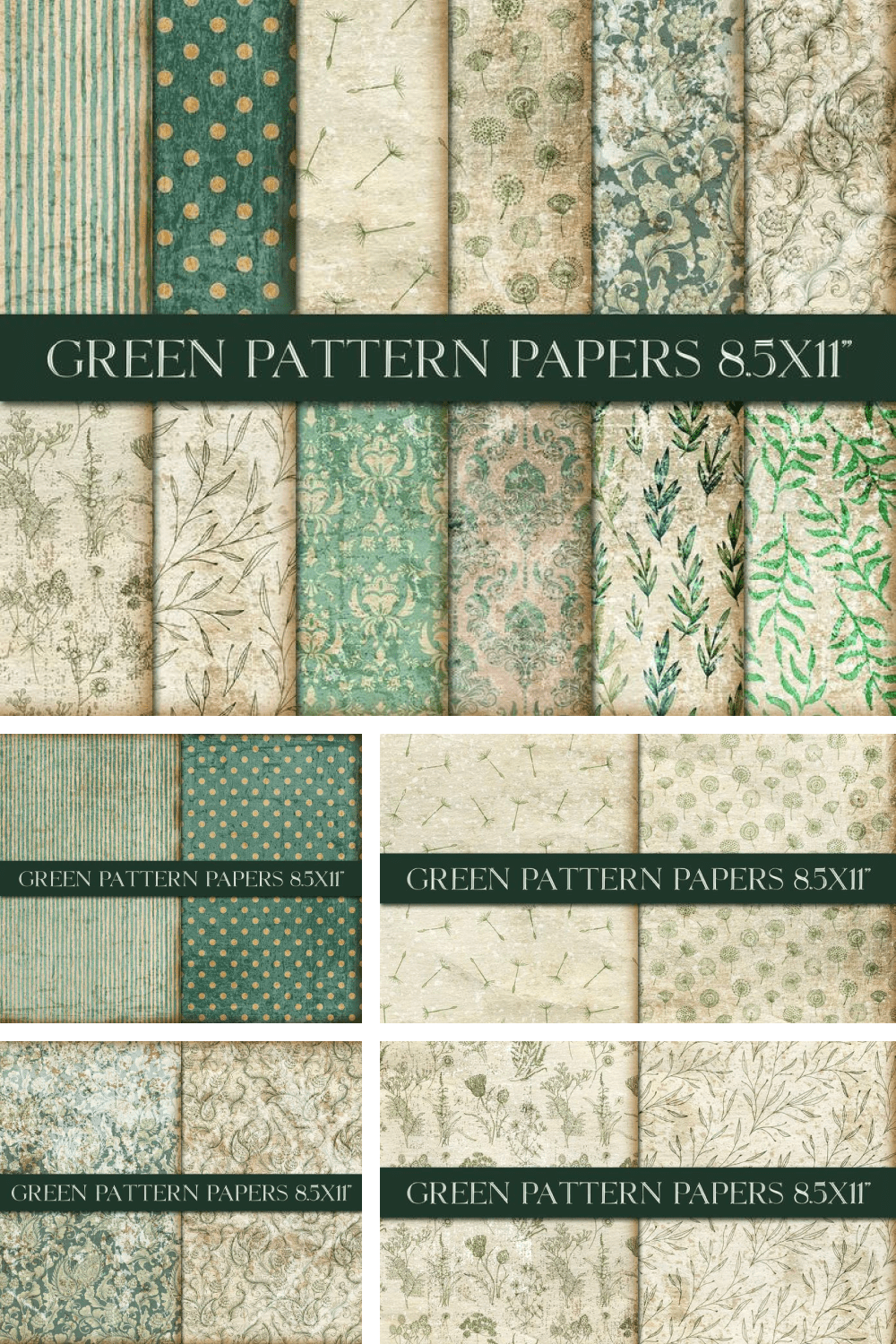 Luxury green paper like a royal wallpapers.