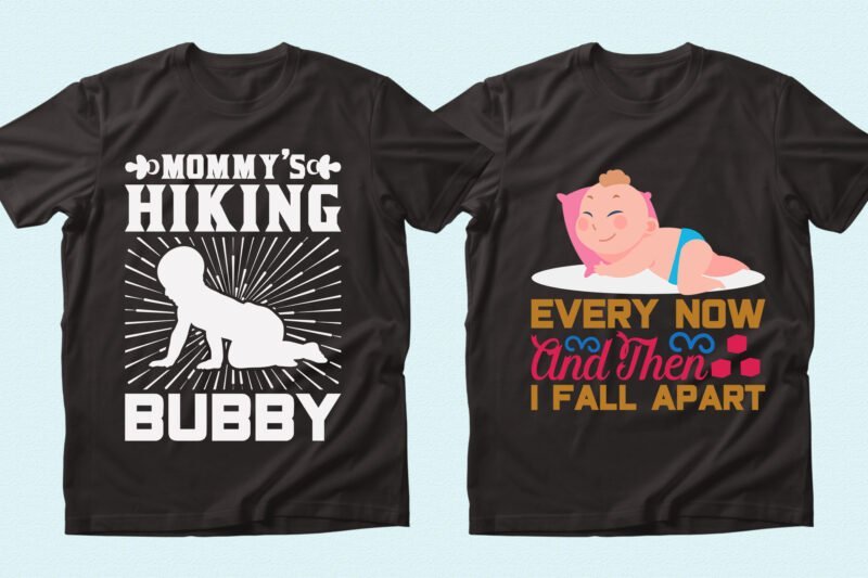 T-shirts with sleeping baby.