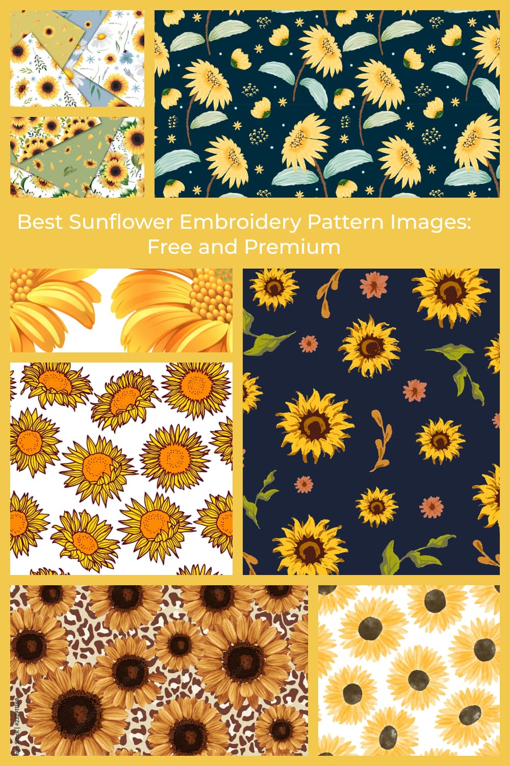 Sunflower Embroidery Pattern Pinterest.