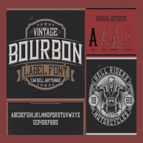 Bourbon Label Typeface - MasterBundles