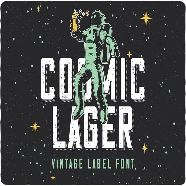Cosmic Lage Font main cover.