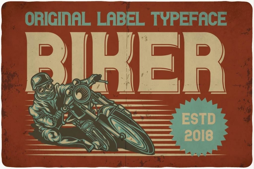 Biker Typeface - MasterBundles