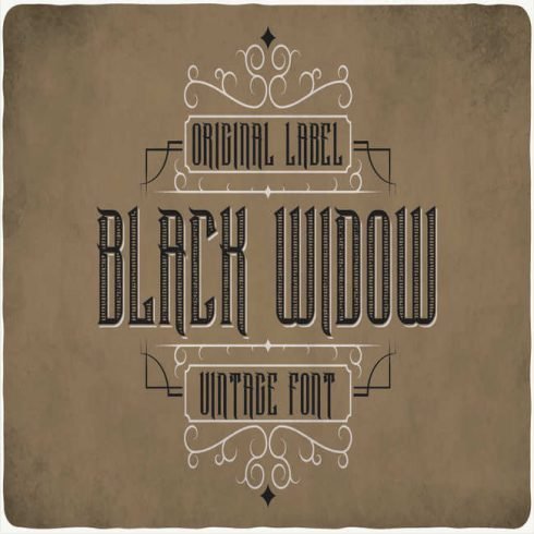 Black Widow Typeface main cover.