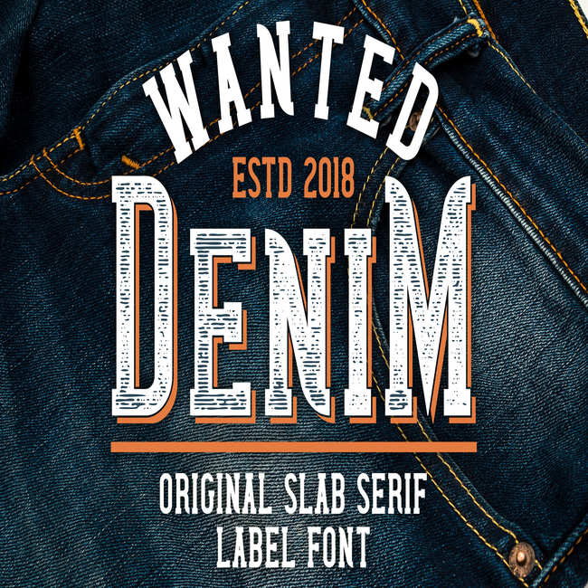 Wanted denim font main cover.