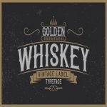 Golden whiskey typeface main cover.