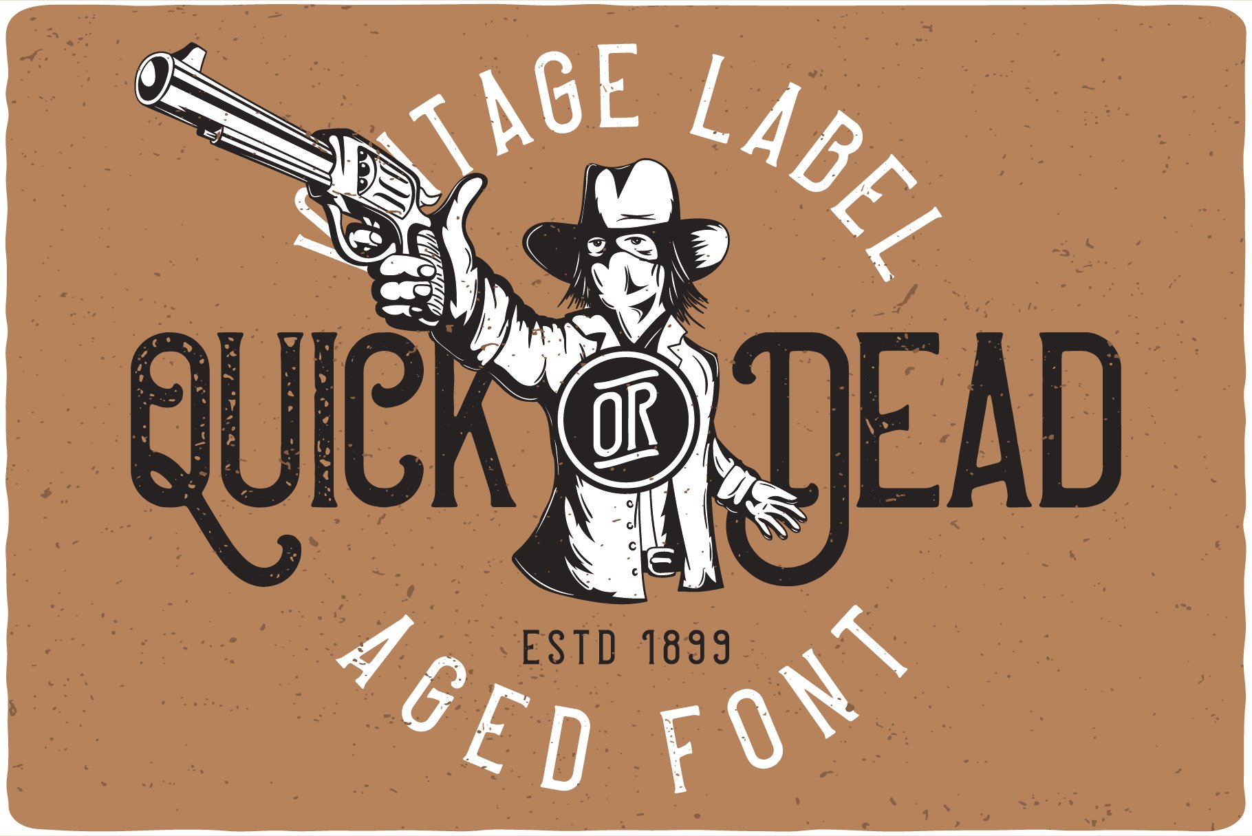 The vintage font and graphics are matched in a similar style.