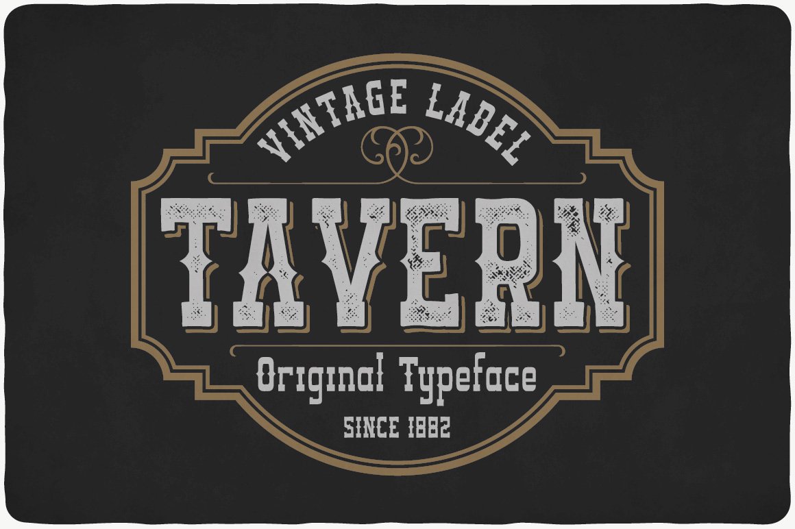 White shabby font in vintage style as a pub banner.