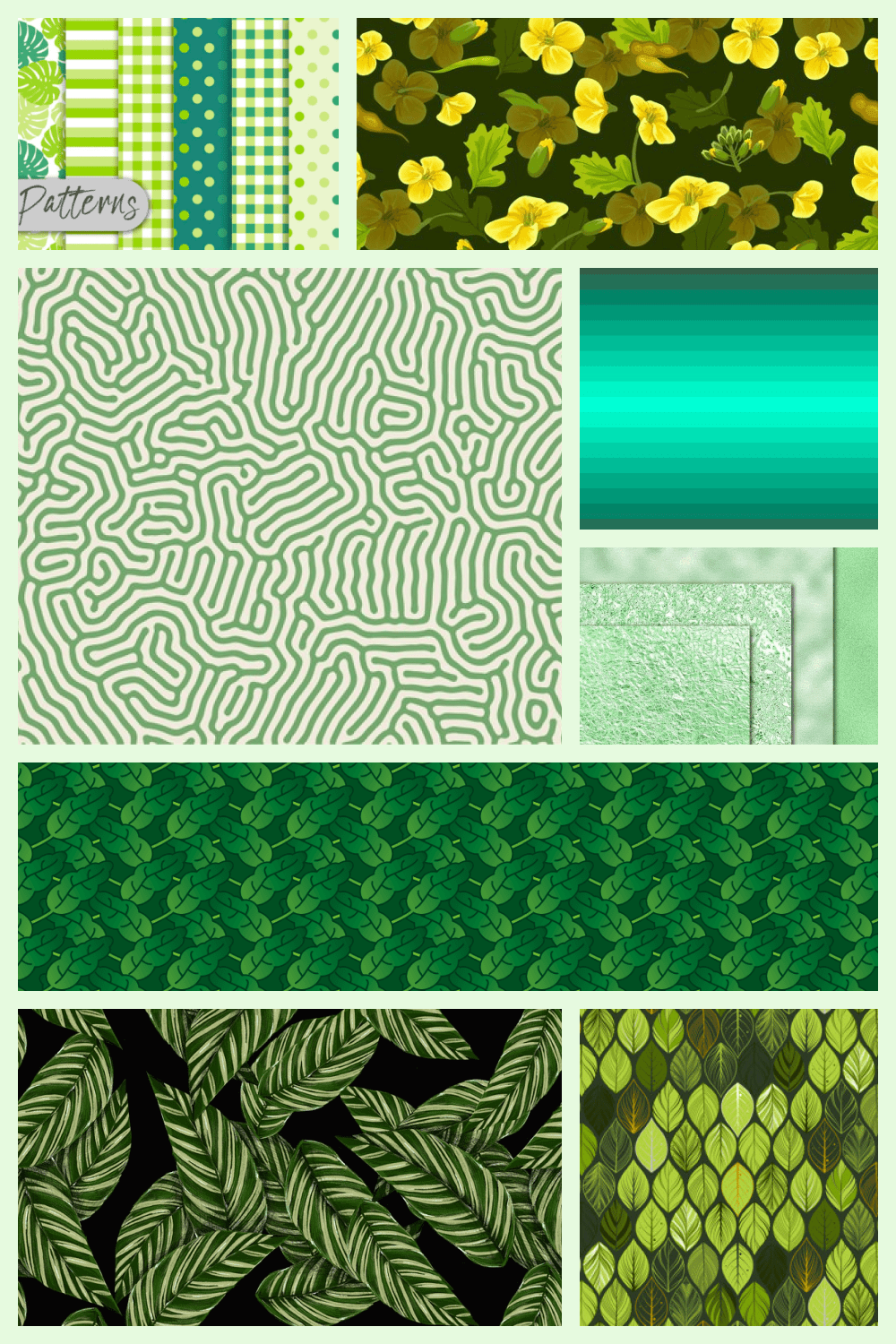 Green Patterns Pinterest.