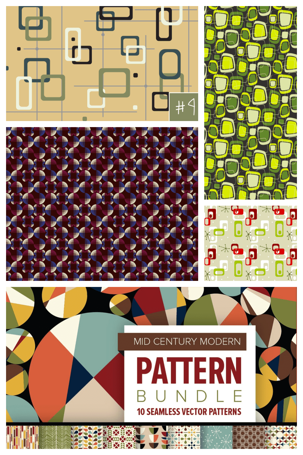 9 Best Mid-Century Patterns for 2021: Free and Premium