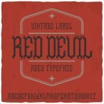 Red Devil Typeface main cover.