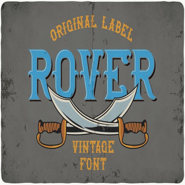 Rover typeface main cover.