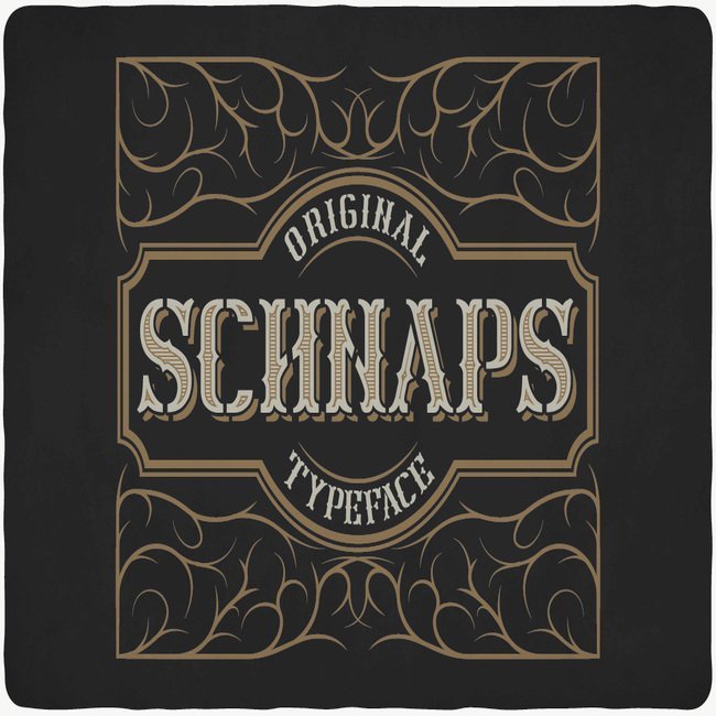 Schnaps Typeface main cover.