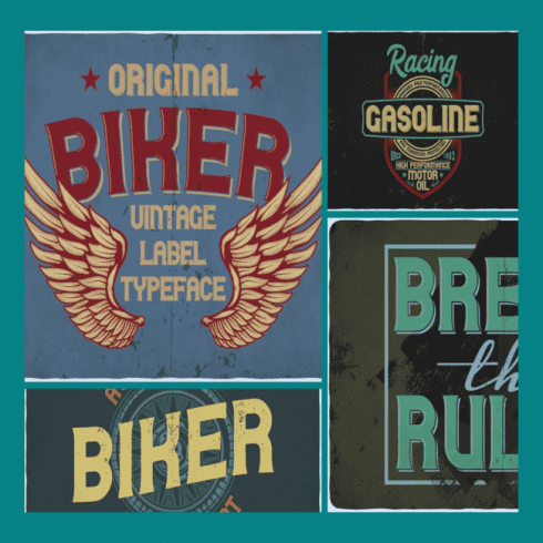 biker font cover image.