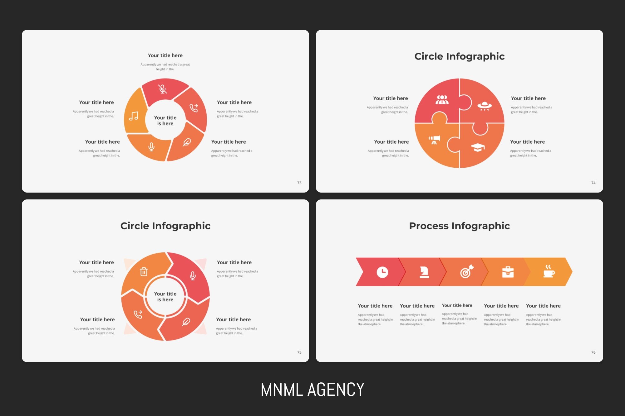 Process infographics can show all detail of project.