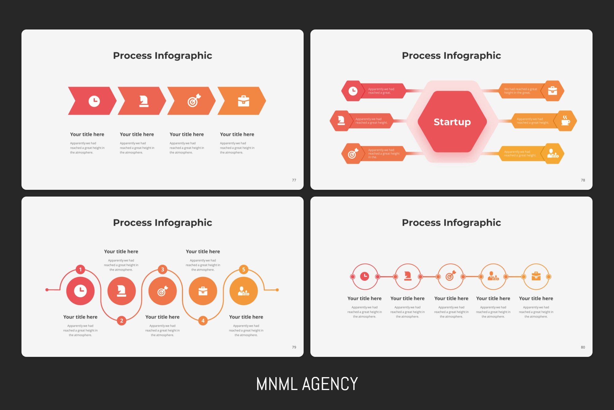 Creative process infographics.