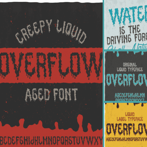 Overflow typeface - cover image.