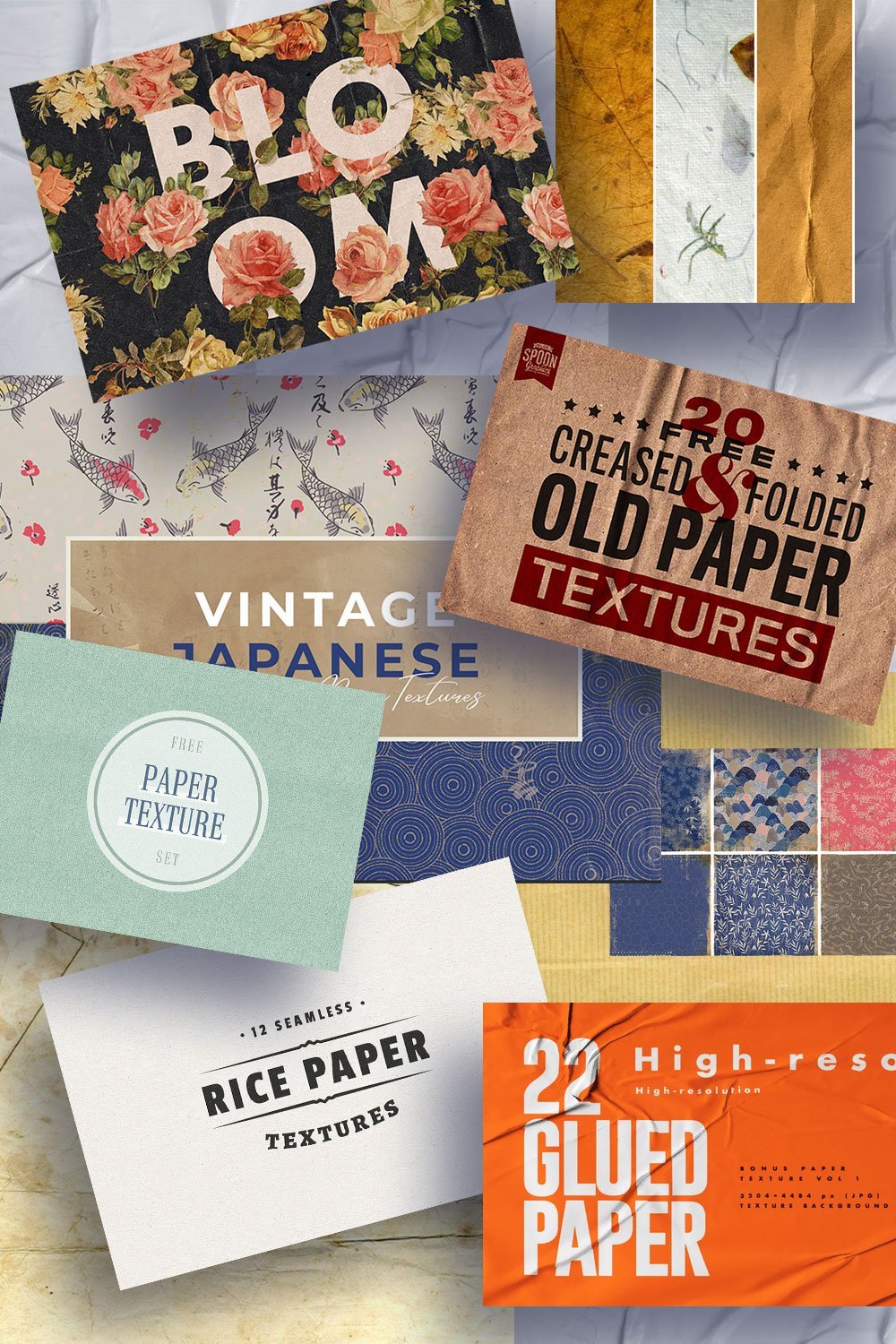 Vintage Japanese free paper textures