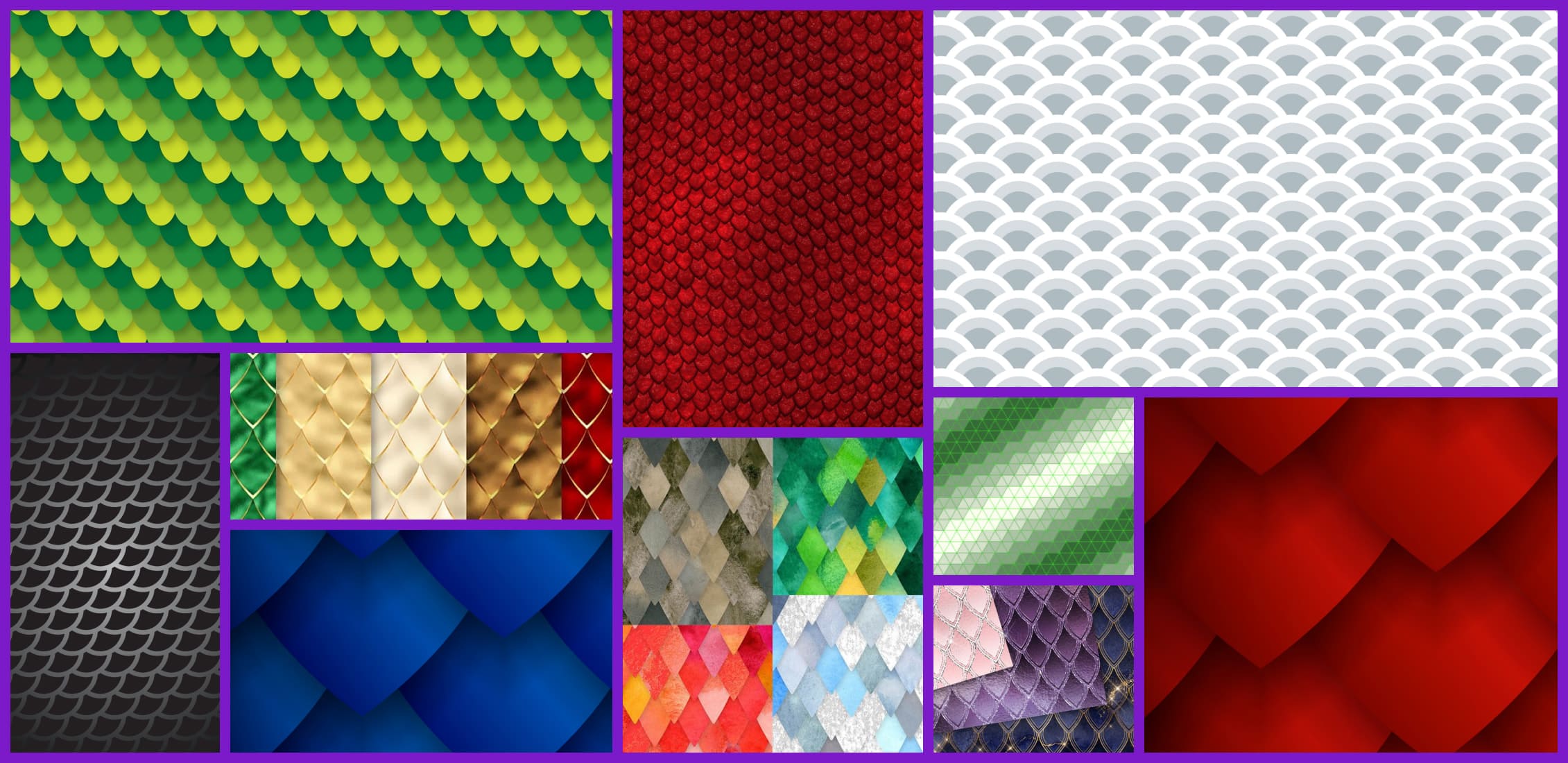 Dragon Scale Pattern Example.