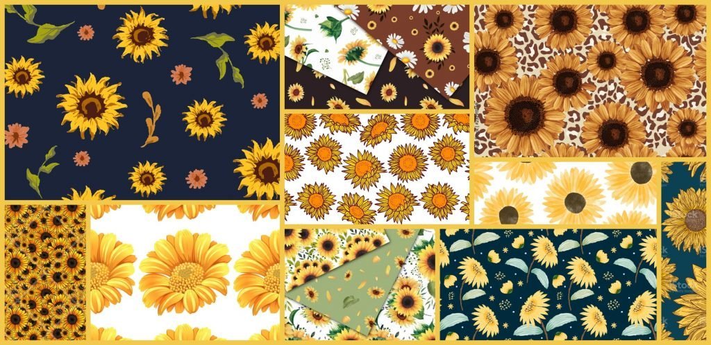 Sunflower Embroidery Pattern Example.