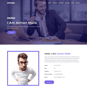 Personal Portfolio Website Template | Master Bundles
