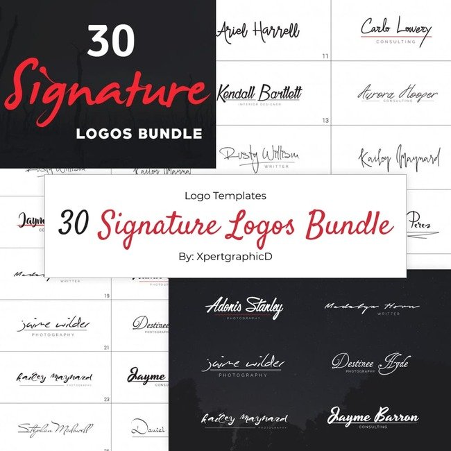 Signature Logos Bundle main cover.