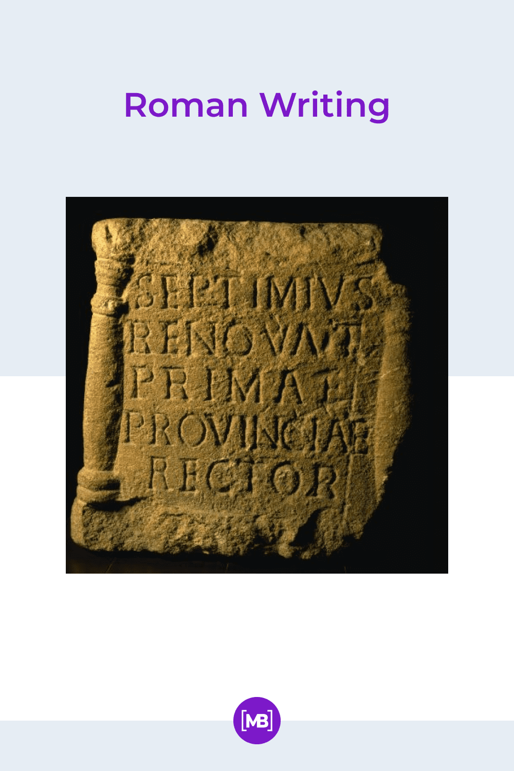 Roman writing.