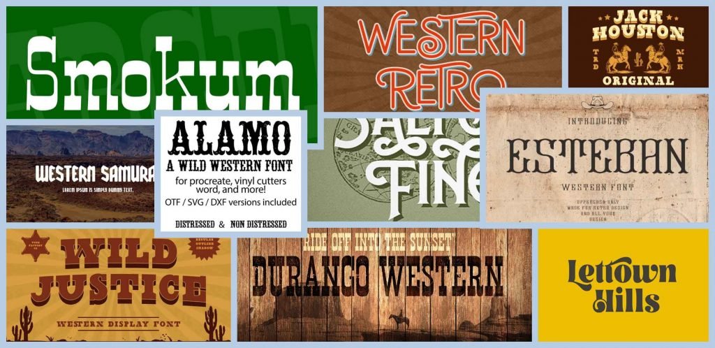 10 Best Western Fonts in 2021 Example.
