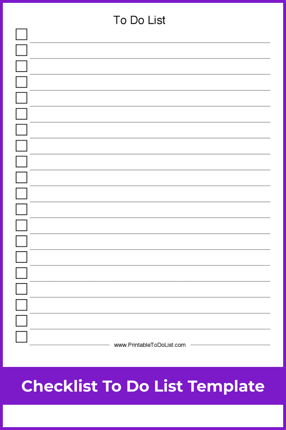 Lines and places for checkmarks are outlined on a white sheet.