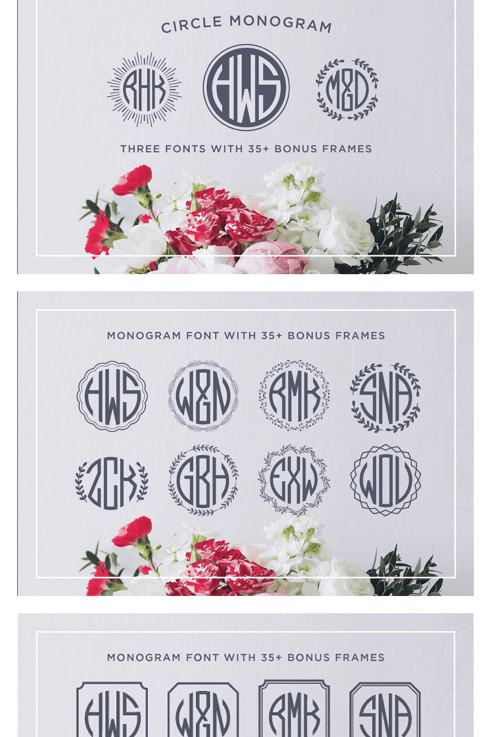 Make gorgeous three letter circle monograms quickly and easily in any program, even Word or Pages.