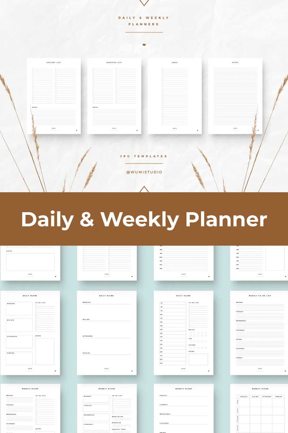 Simple and delicate banner template for easy planning of your life.
