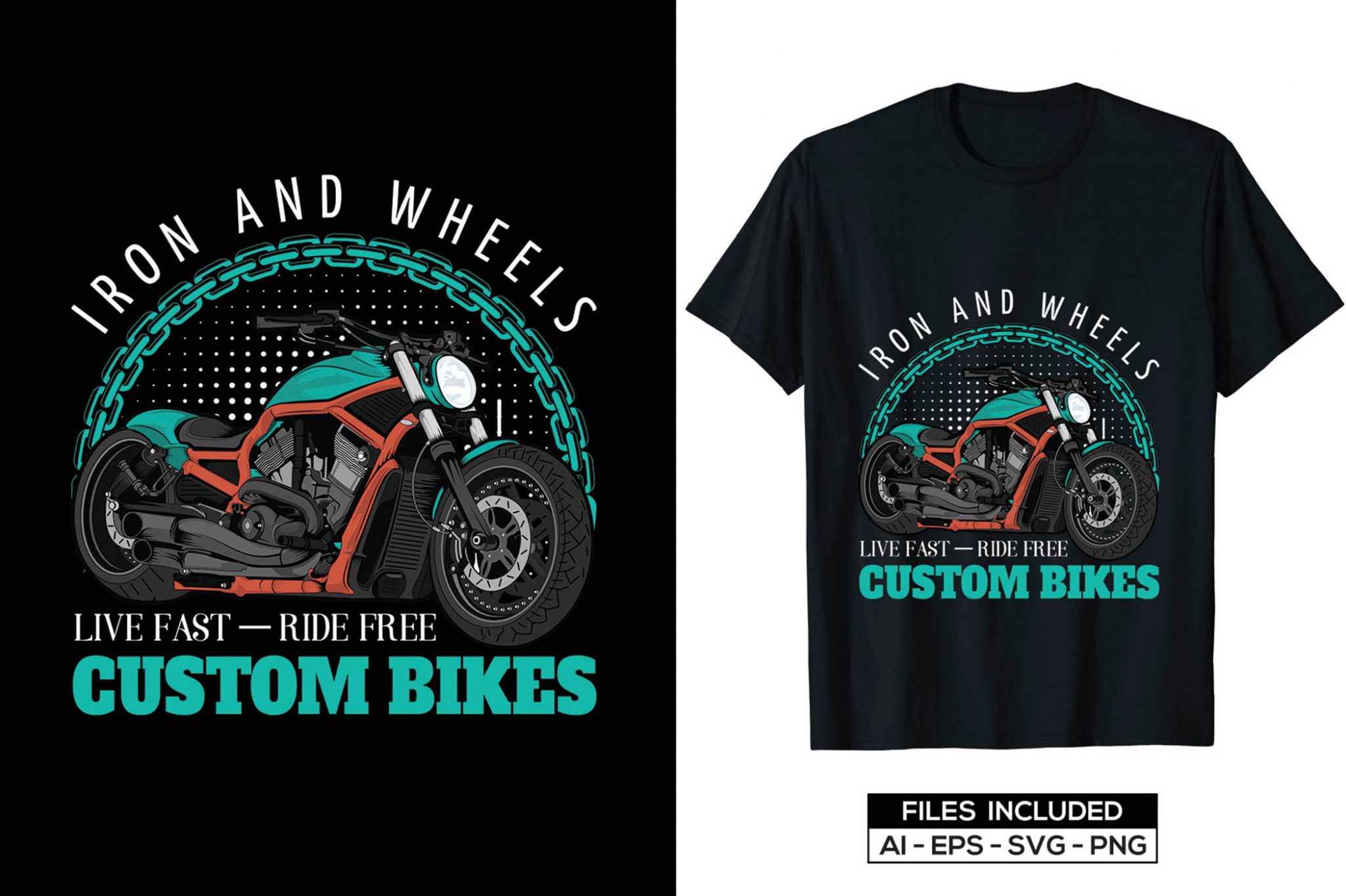 Motorcycle T-Shirt Design SVG Bundle - Master Bundles