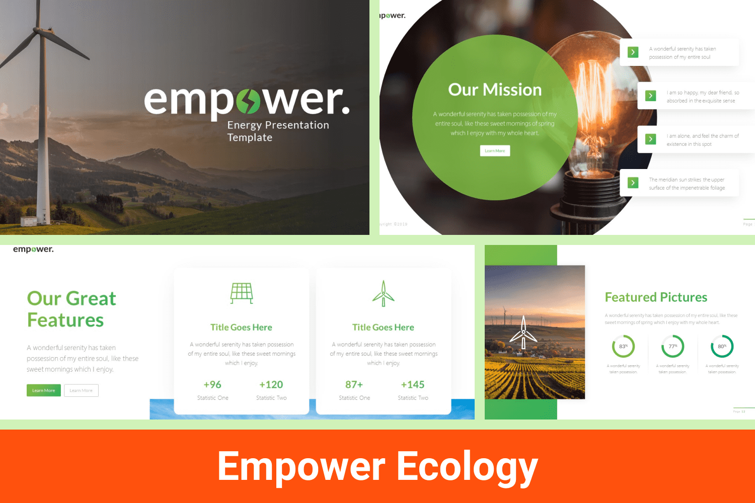 This template is undoubtedly trending as it promotes the idea of ​​eco-life.
