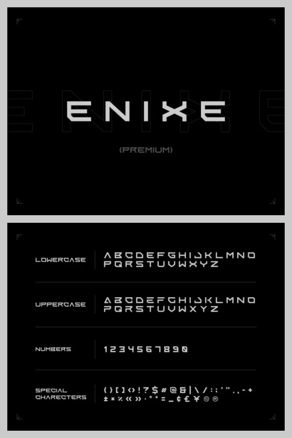 This is a futuristic typeface with high tech look.