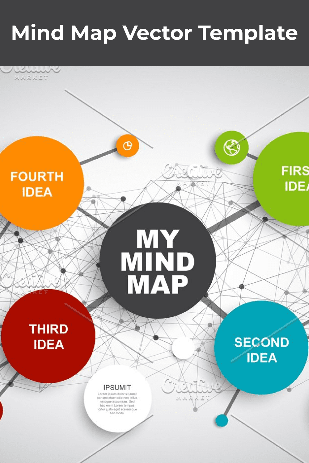 2 Mind Map Vector Template 