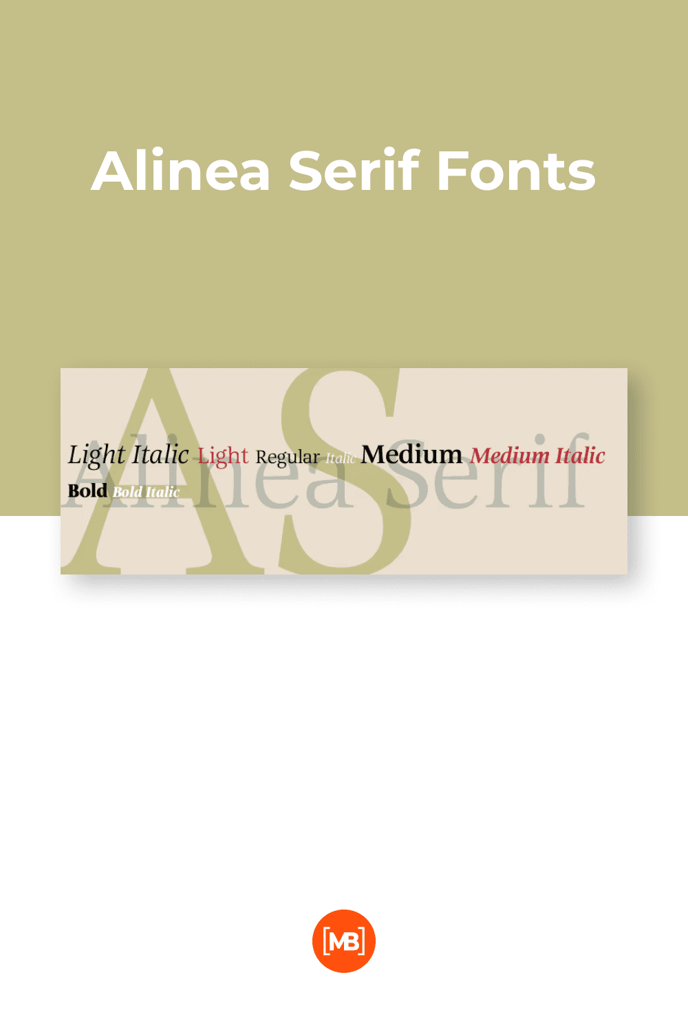 A set of the most popular fonts.