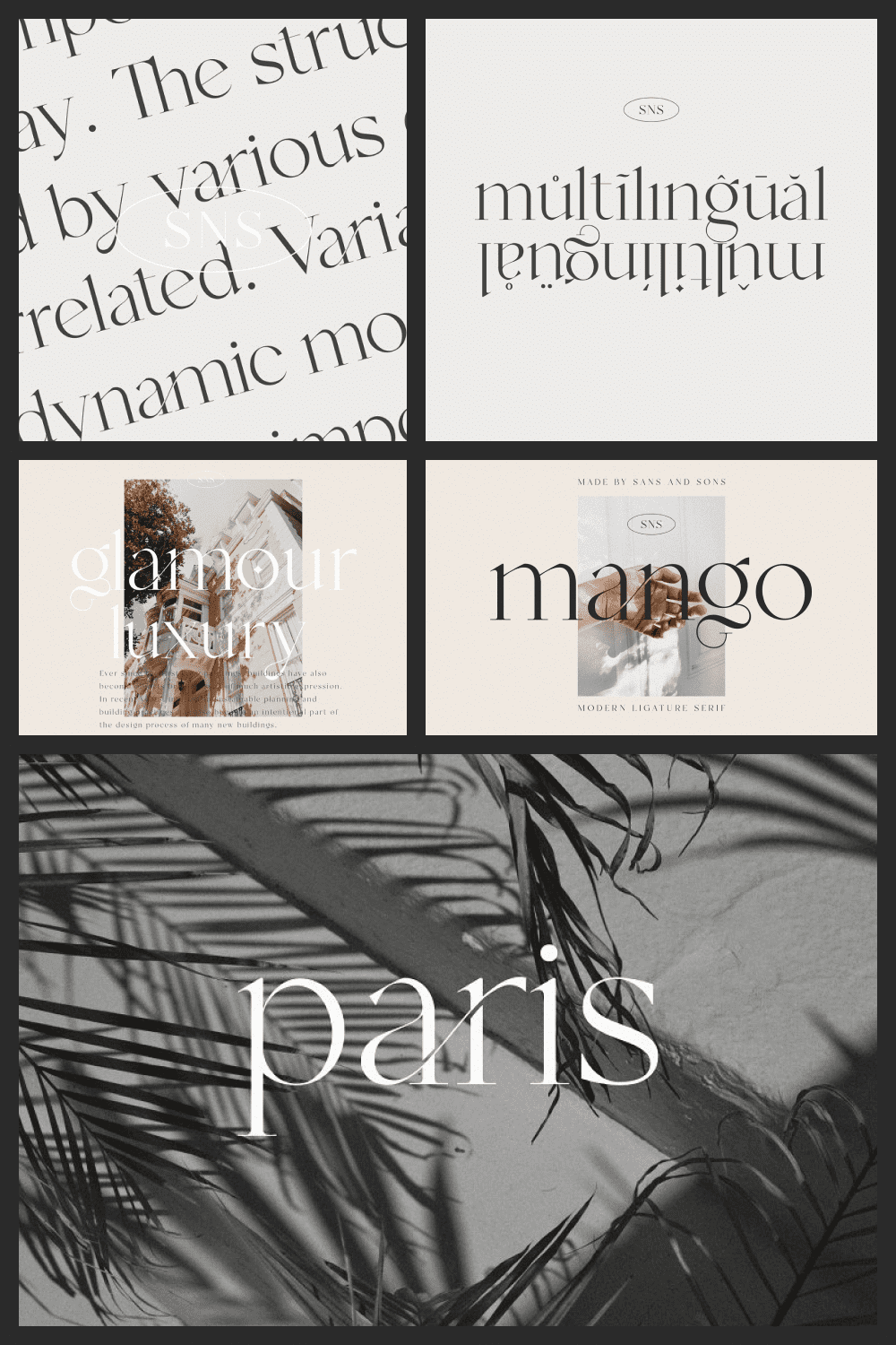 It is a glamorous and stylish font. A shadow of fashion and taste falls on it.
