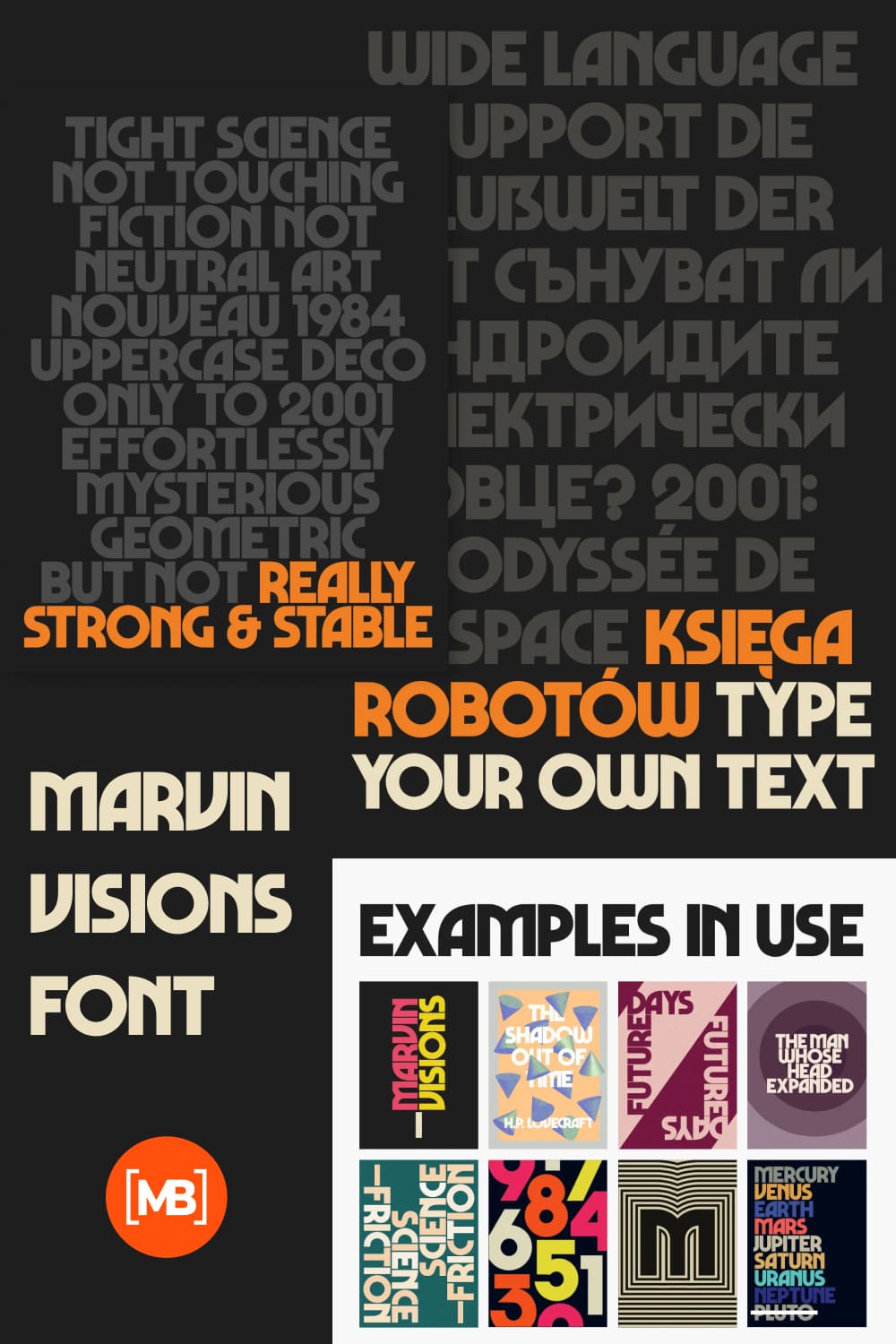 This is a more modern and consistent re-interpretation of Marvin typeface.