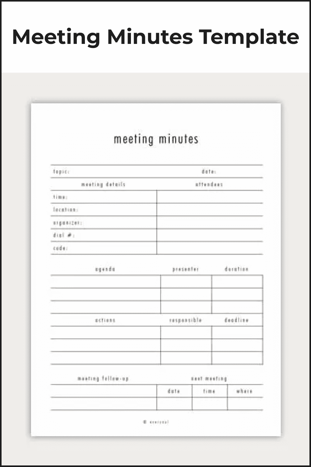 Sample Minutes Of The Meeting Template Deped