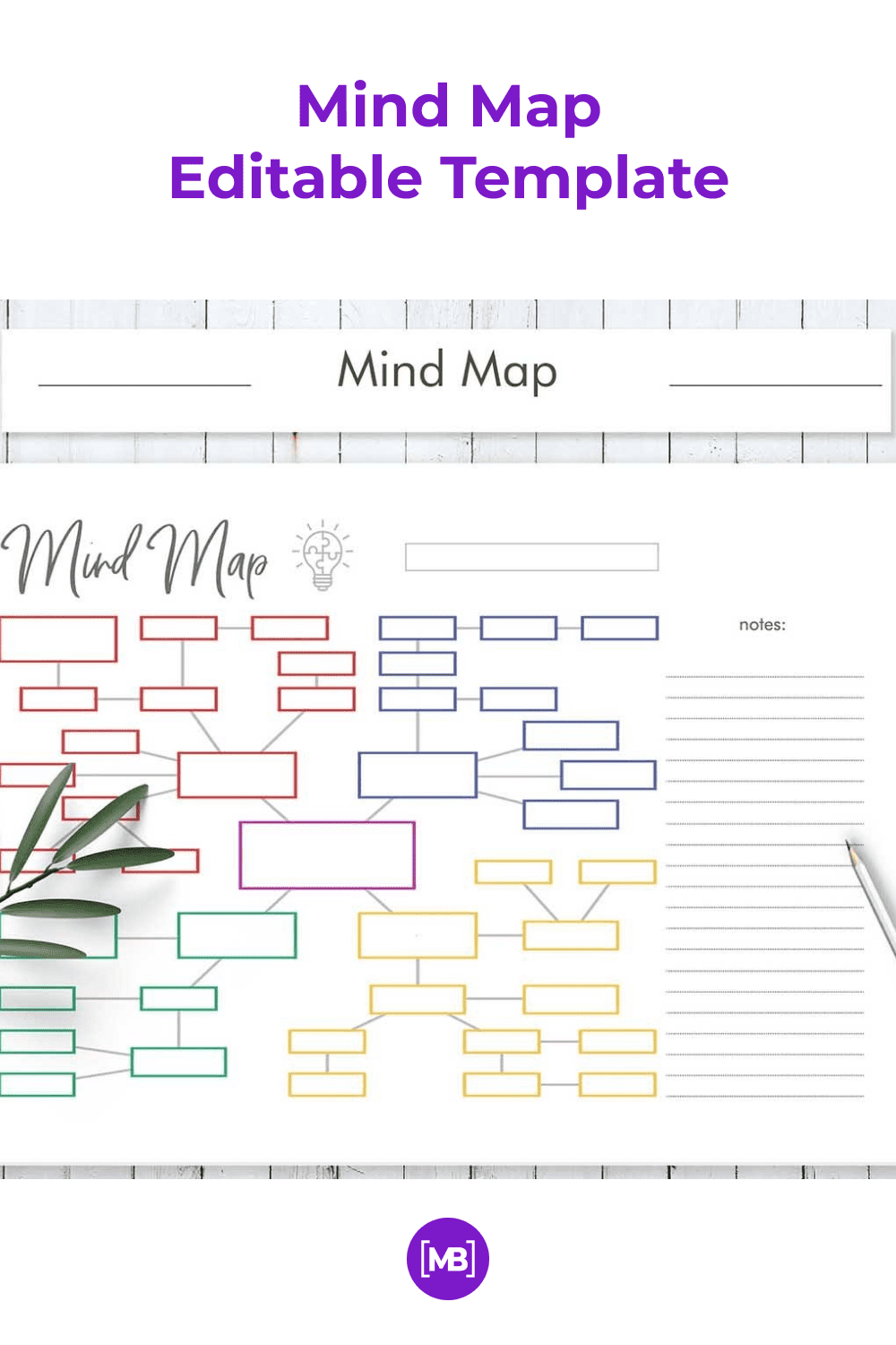 Mind map with simple squares and clear lines.