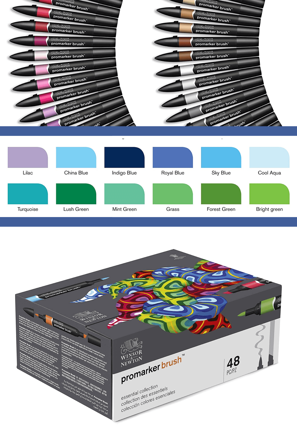 All graphic markers have a brush tip for full coverage.