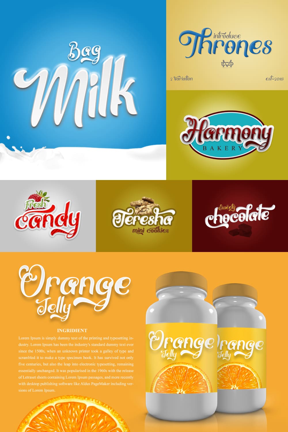 A flexible font that fits perfectly with a variety of products.