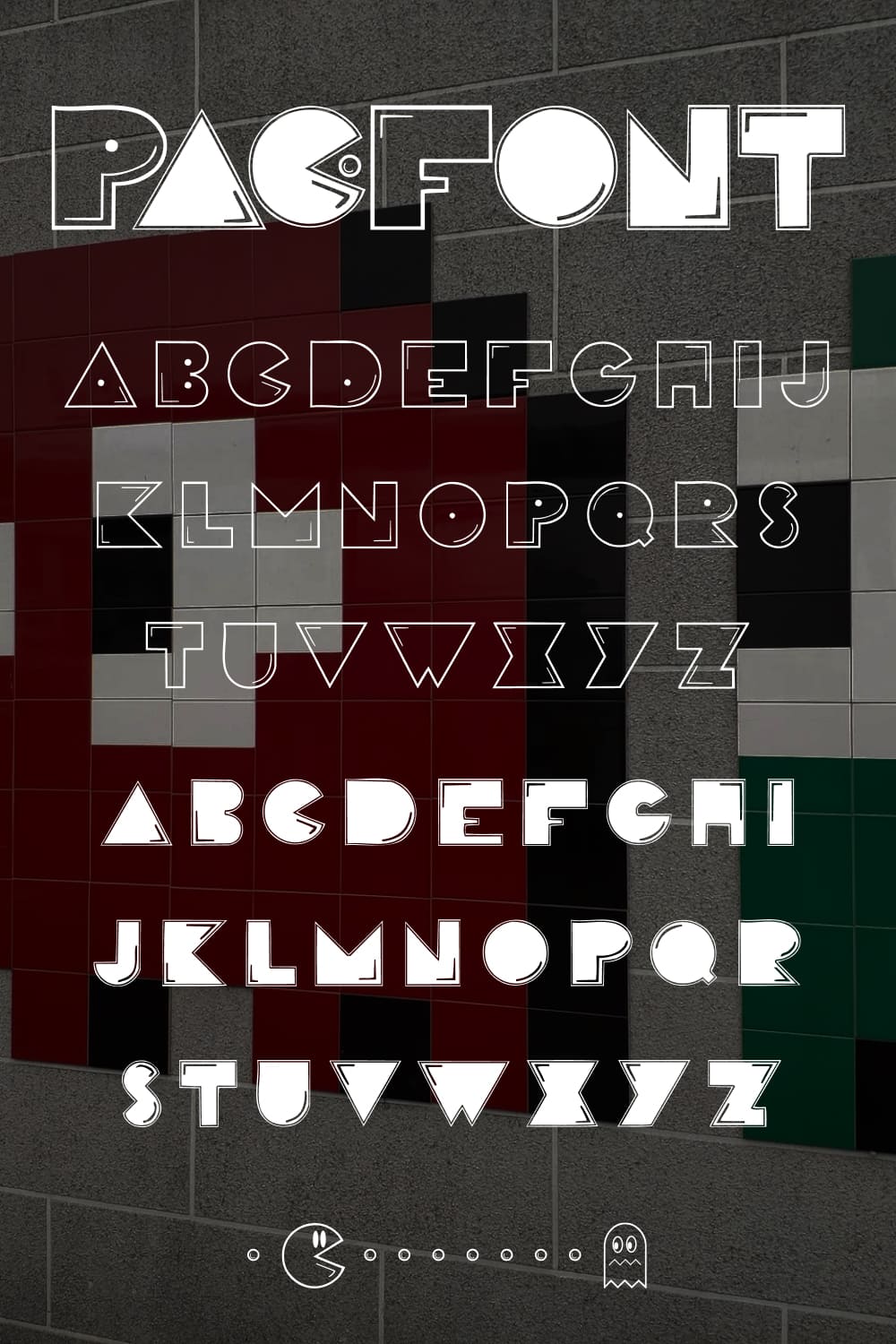 A creative font that has no clear lines and borders.