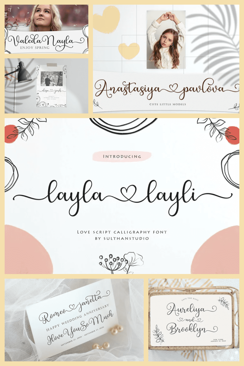 Layla Layli Font for Wedding Invitations.